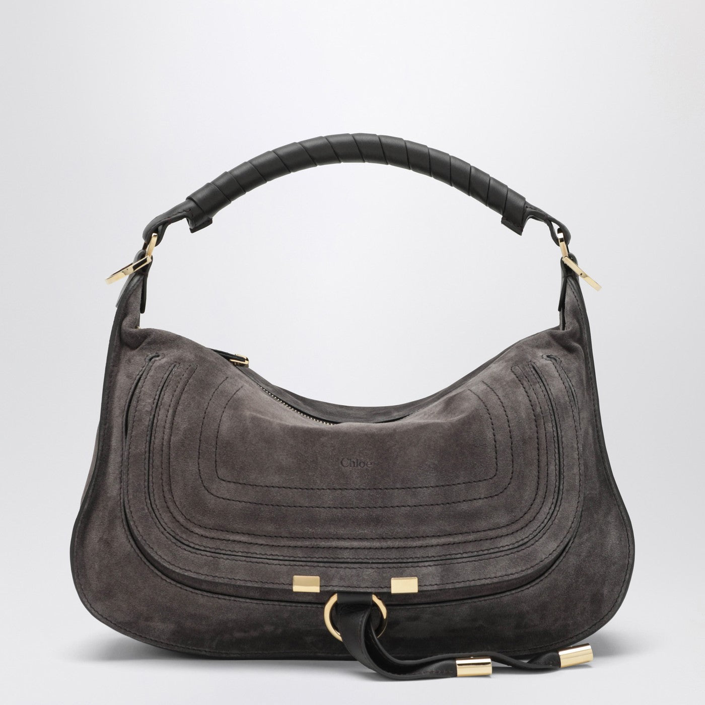 Borsa Marcie piccola marrone in suede