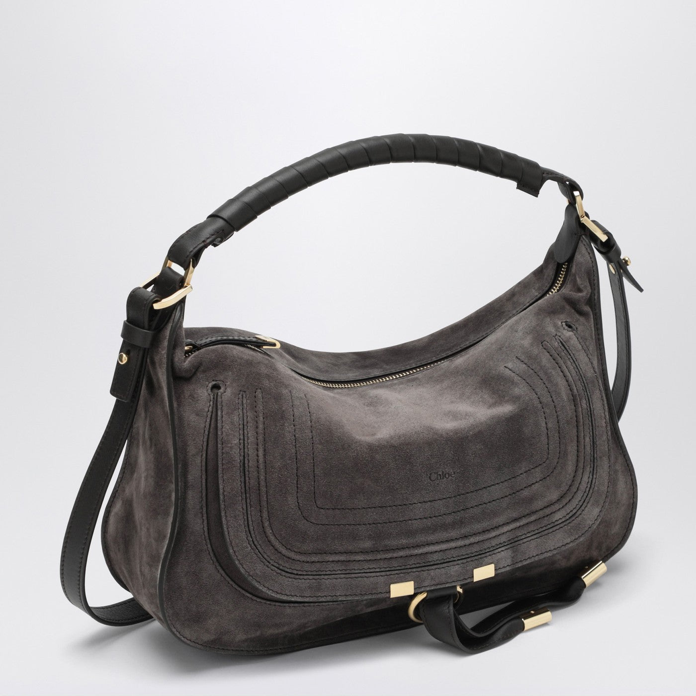 Borsa Marcie piccola marrone in suede