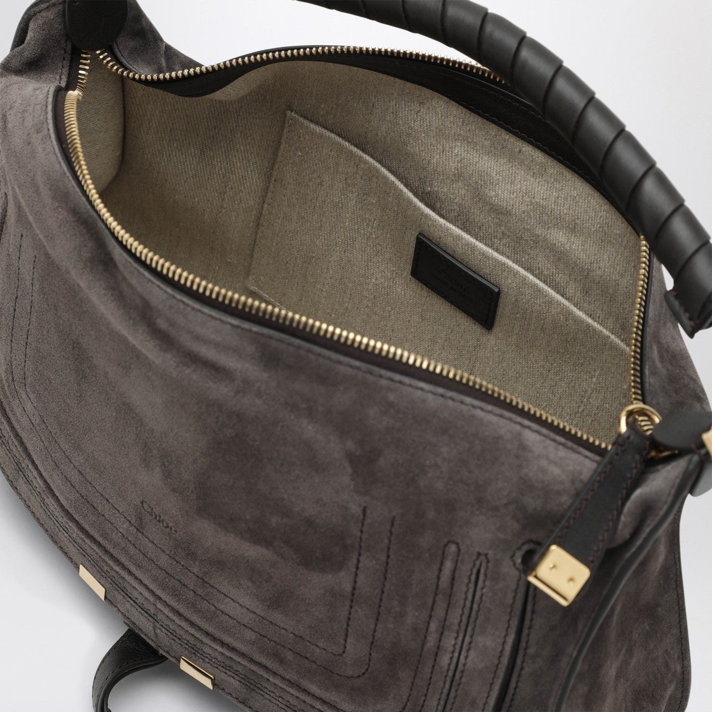 Borsa Marcie piccola marrone in suede