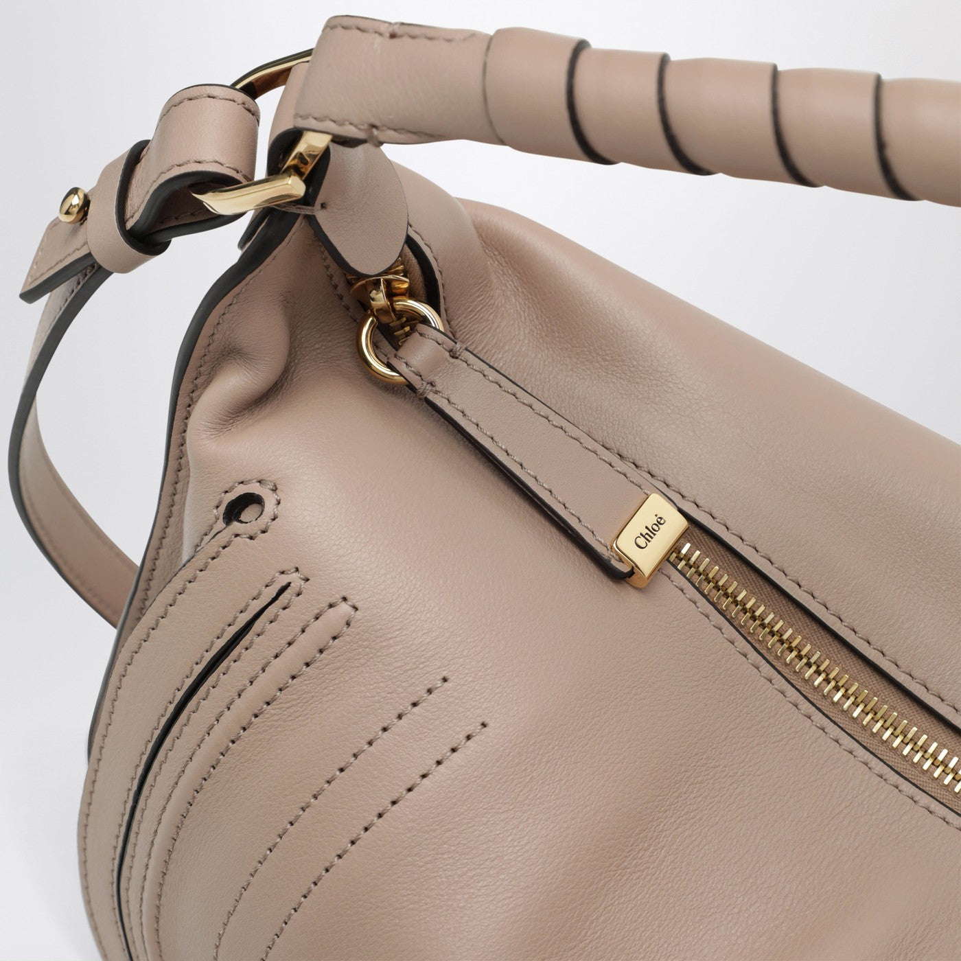 Petit sac Marcie en cuir Wood Smoke