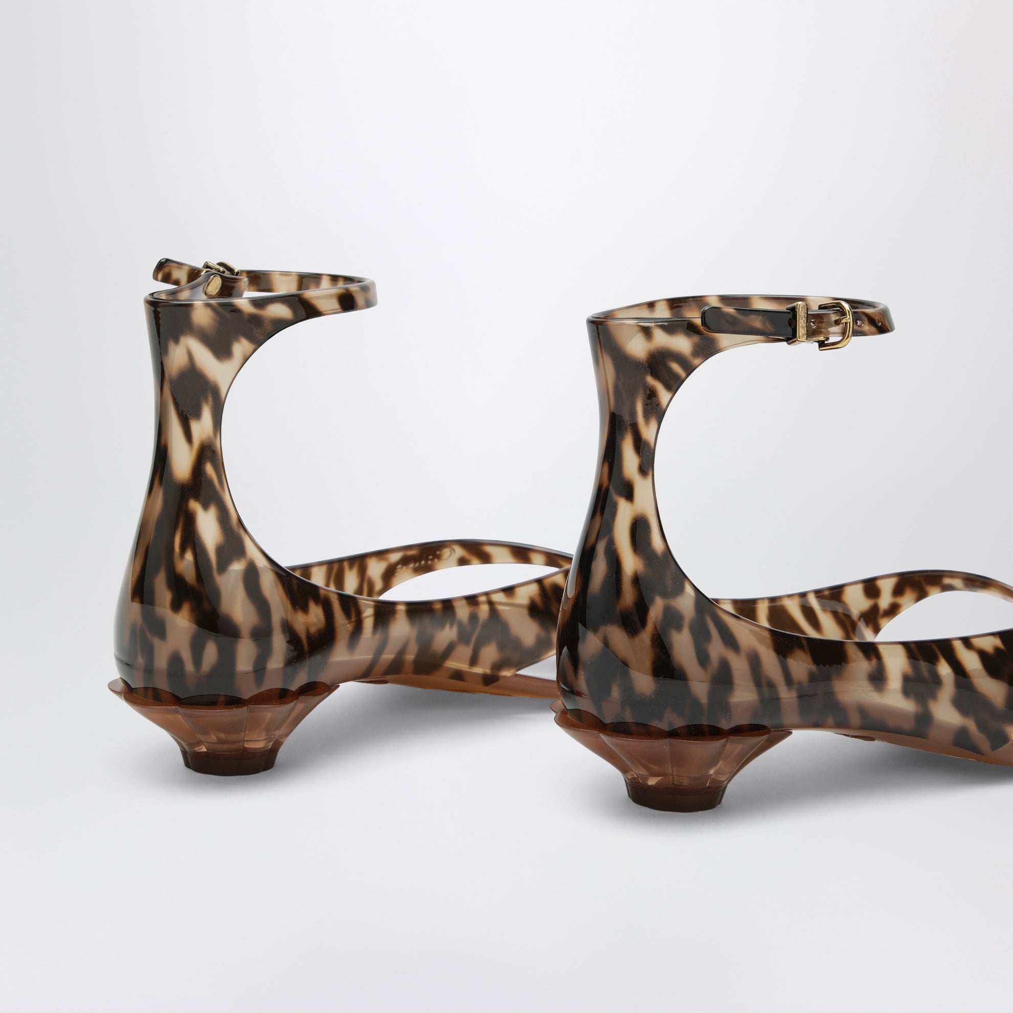 Sandales Jelly en TPU avec imprimé léopard