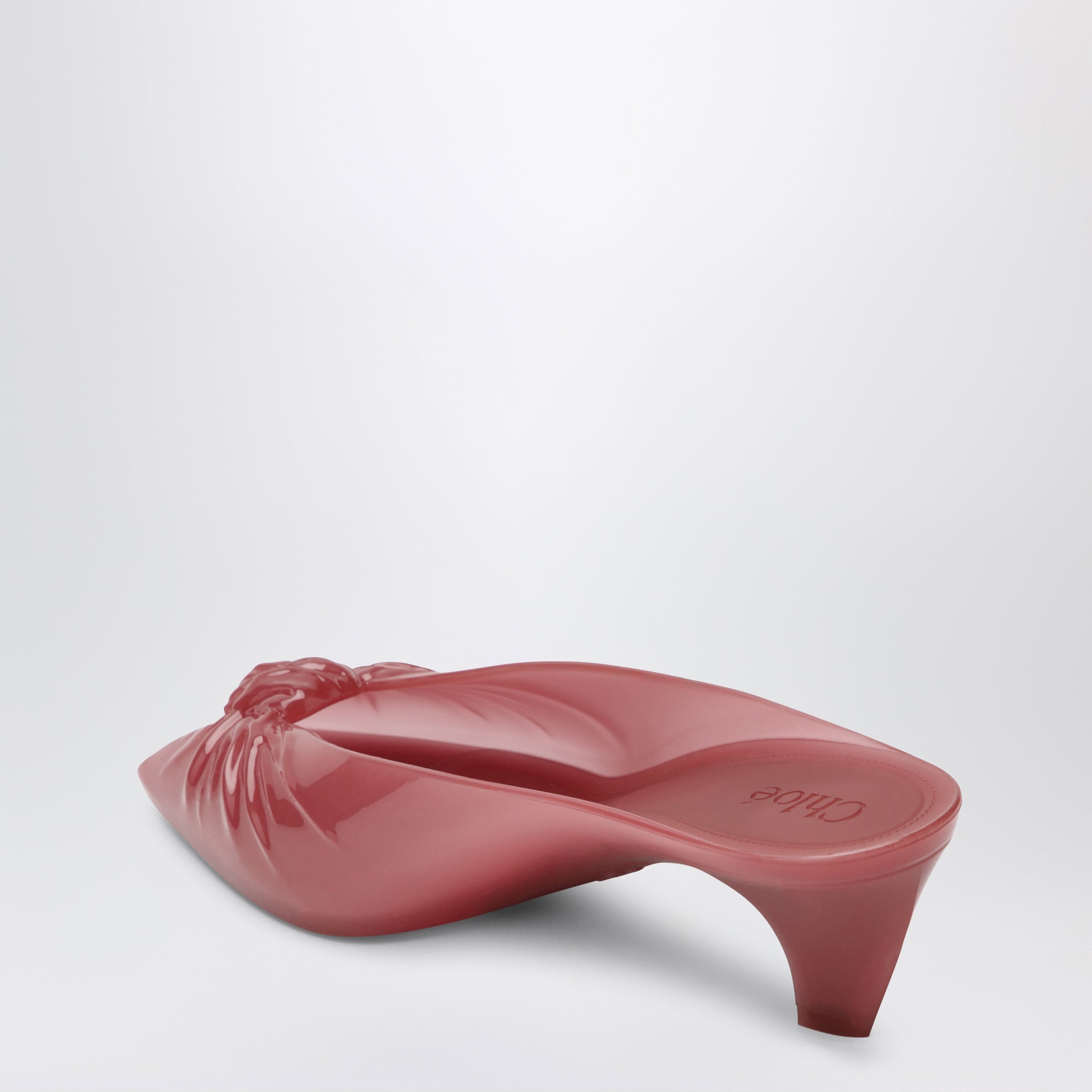 Sabot Jelly con fiocco in TPU trasparente rosa