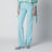 Straight jeans in turquoise organic cotton denim