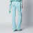 Straight jeans in turquoise organic cotton denim