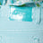 Straight jeans in turquoise organic cotton denim