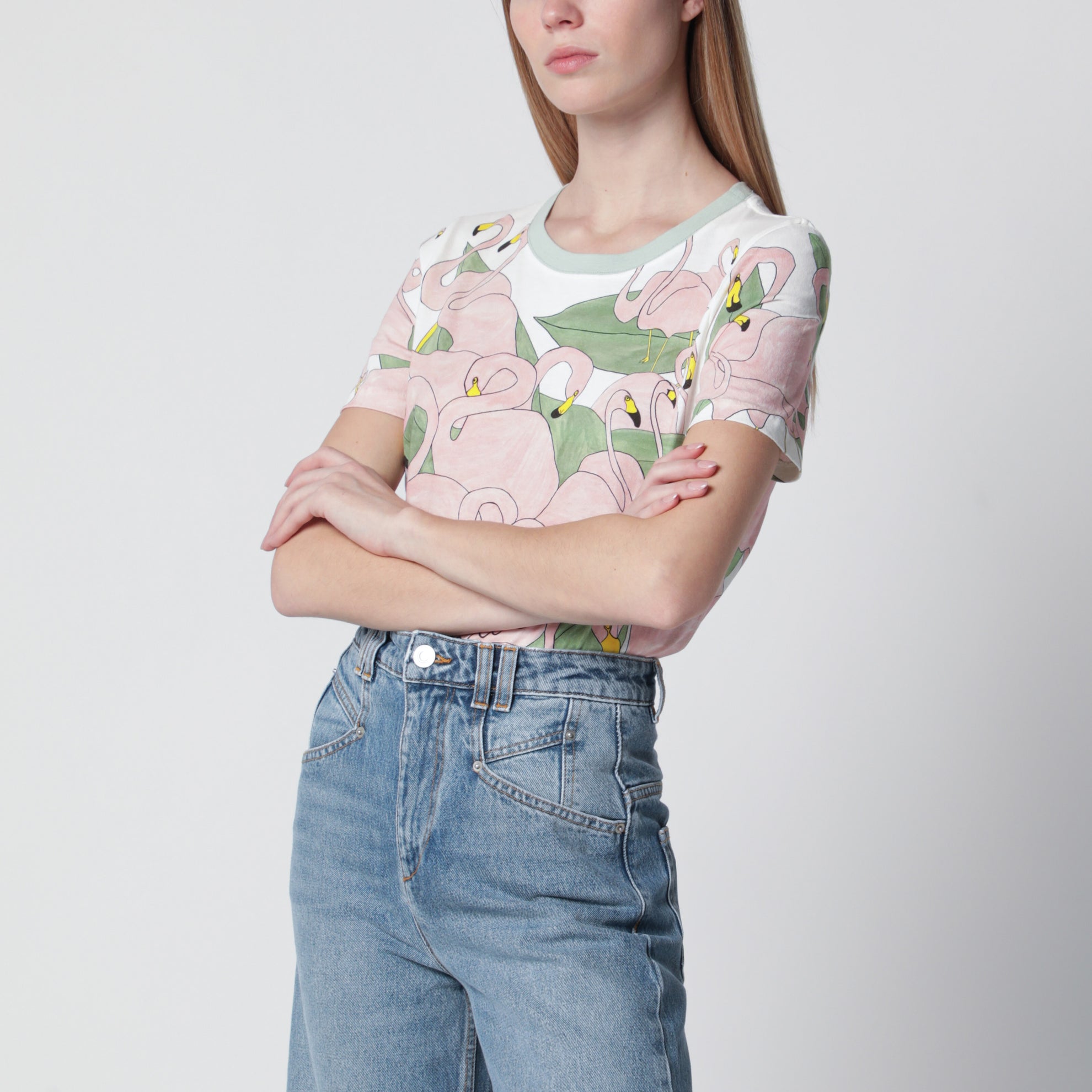 T-shirt baby fit imprimé en coton bio multicolore