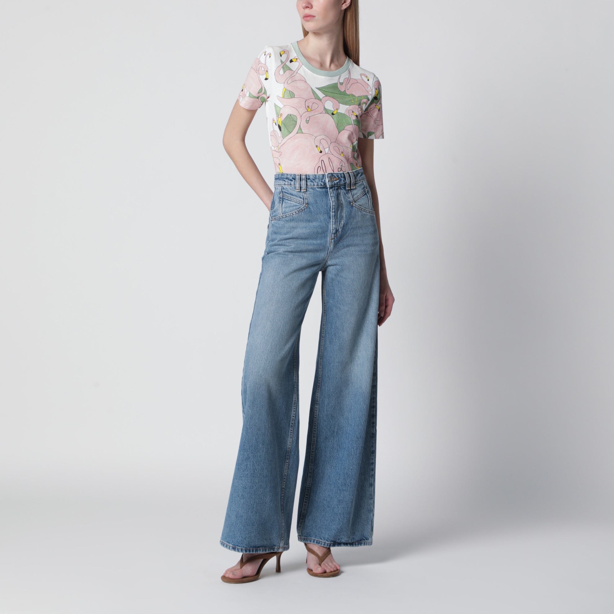 T-shirt baby fit imprimé en coton bio multicolore
