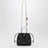 Borsa a spalla piccola Icons con catena in pelle nera