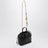 Borsa a spalla piccola Icons con catena in pelle nera