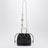Borsa a spalla piccola Icons con catena in pelle nera