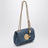 Heritage small quilted denim shoulder bag in blue