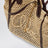 Borsa Iconic in rafia e pelle color sabbia/marrone