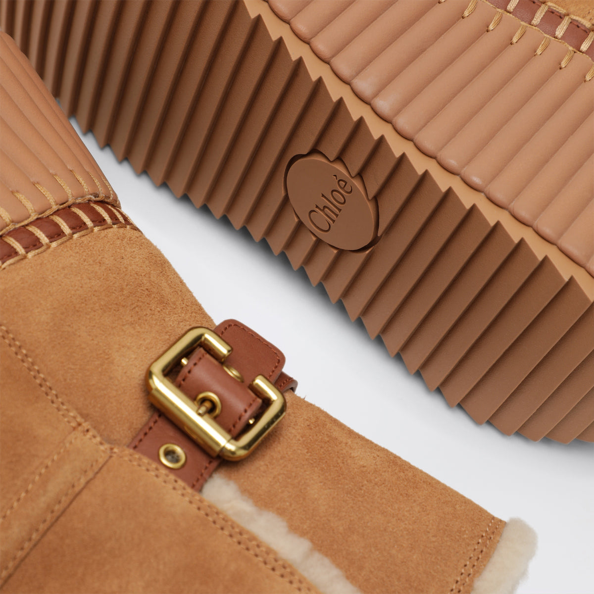 Bottines Nama marron en daim de vachette