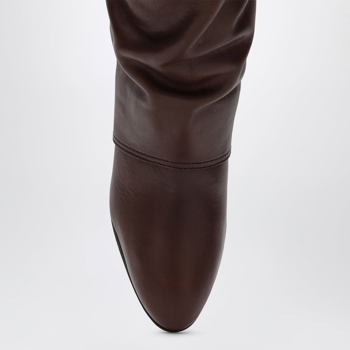 Braune Anouk Stiefel mit Absatz aus Leder