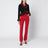 Berry Red cotton denim jeans
