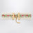 Choker necklace in lace and floral jacquard ribbon