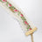 Choker necklace in lace and floral jacquard ribbon