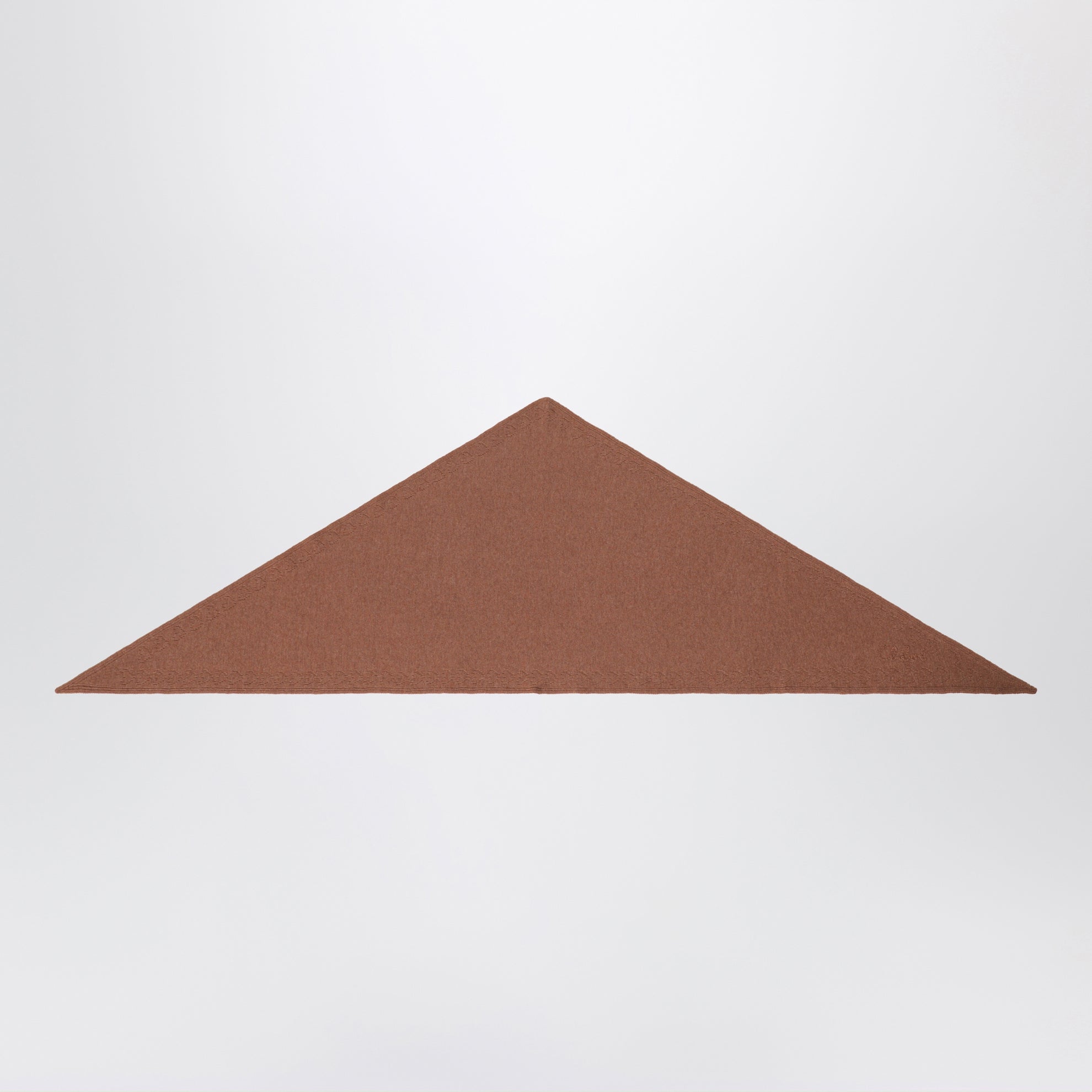 Sciarpa triangolare Iconic cammello in lana