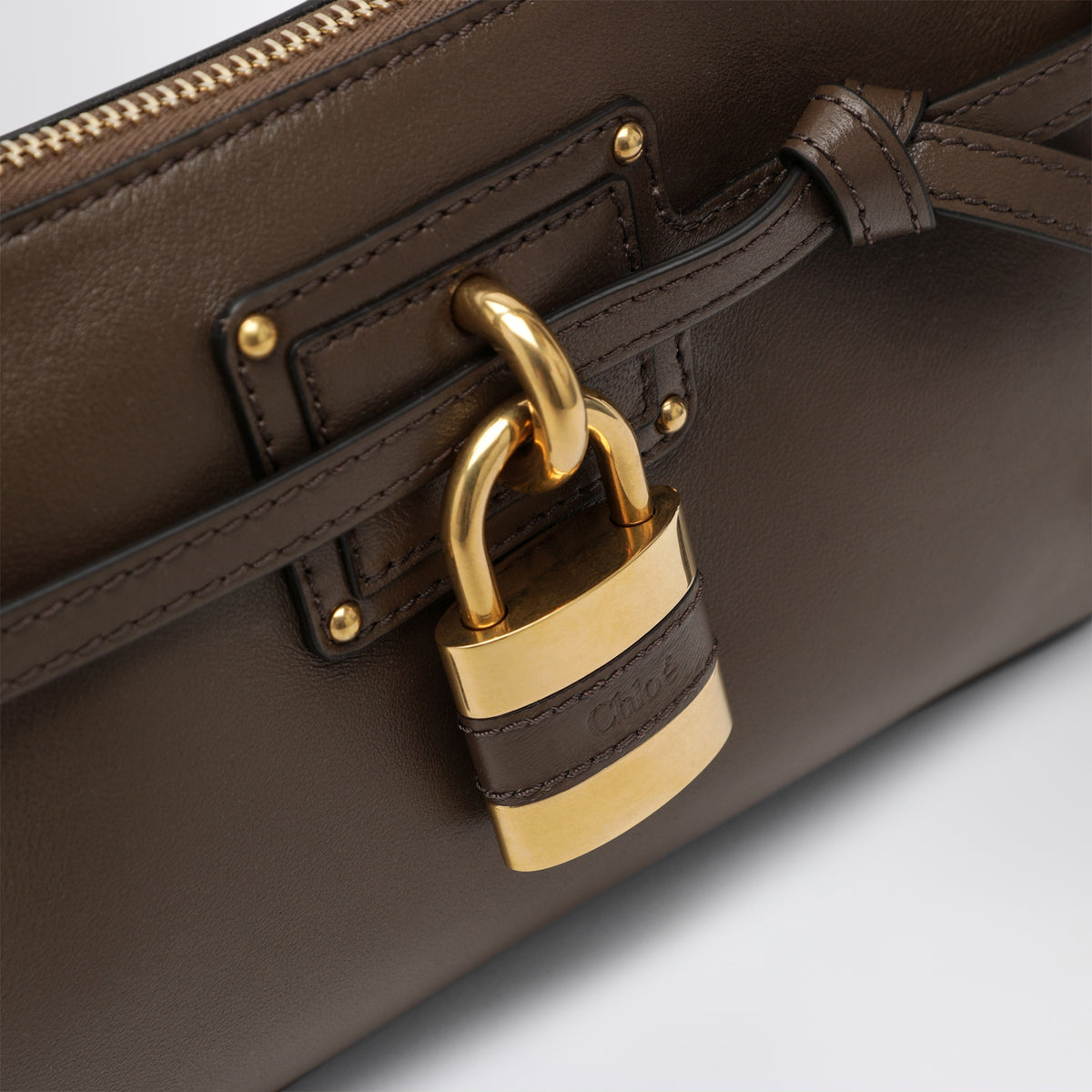 Mini Paddington Sling brown nappa clutch bag