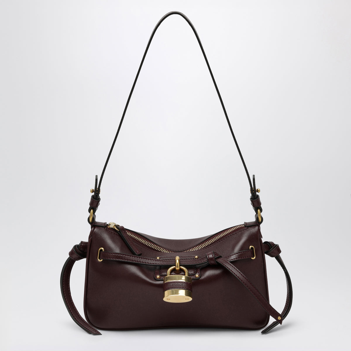 Burnt Red Mini Paddington Sling pouch in nappa leather
