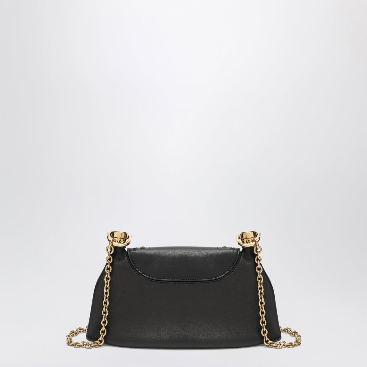 Kettentasche Marcie Foulard Mini in Schwarz aus Leder