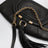 Kettentasche Marcie Foulard Mini in Schwarz aus Leder