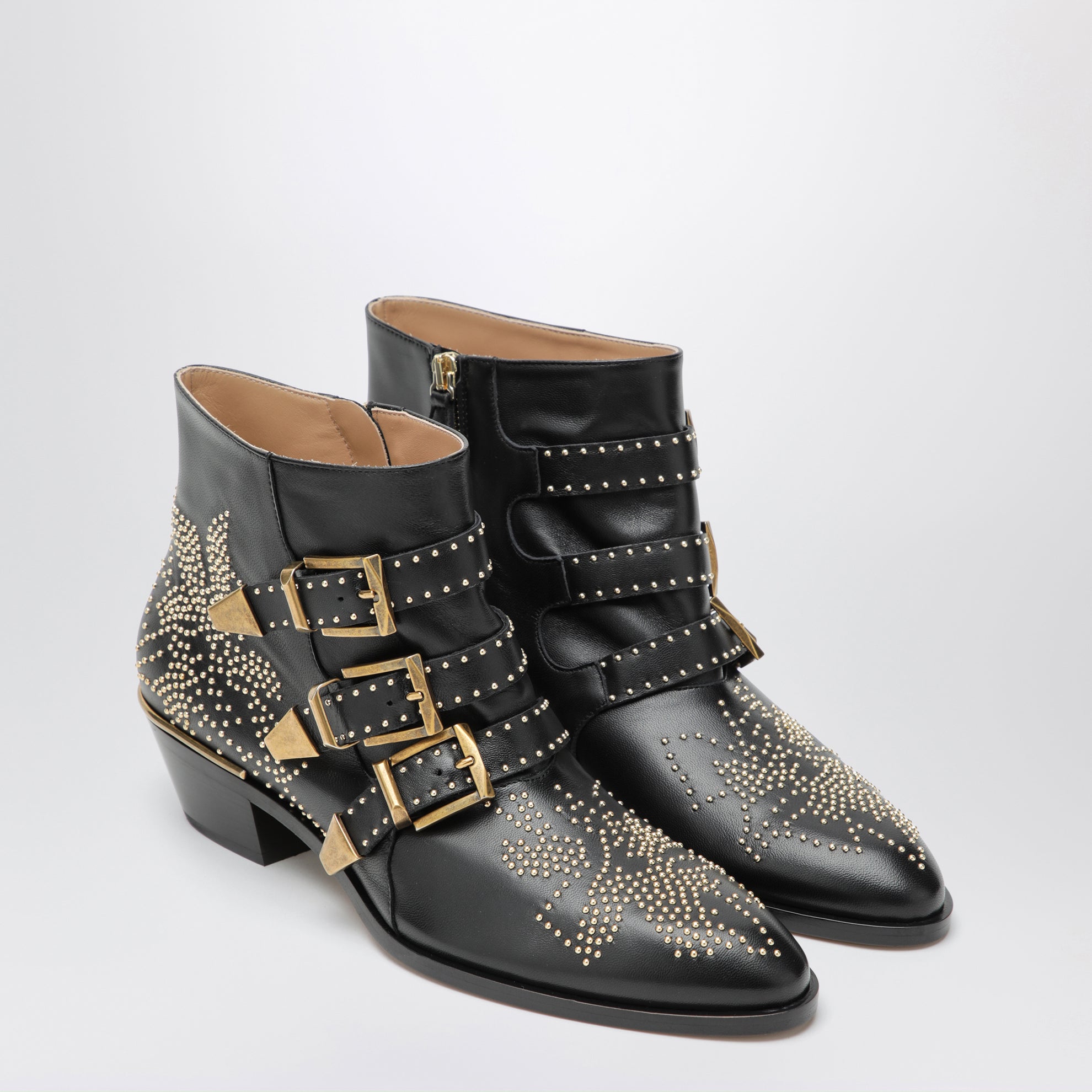 Bottines Susanna noires avec clous