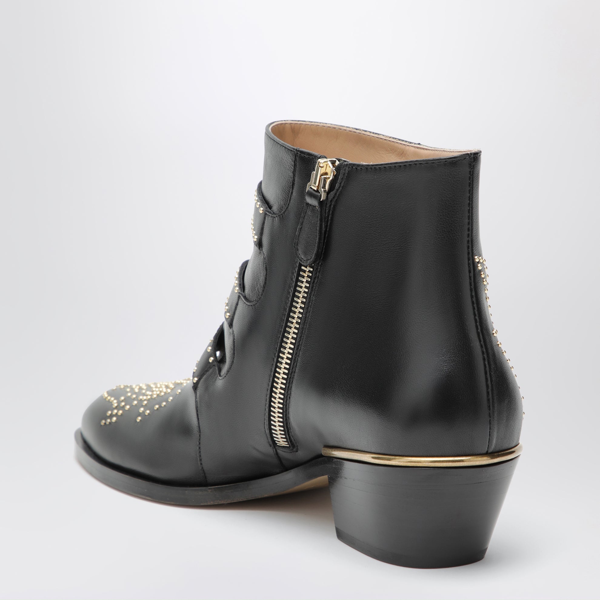 Bottines Susanna noires avec clous