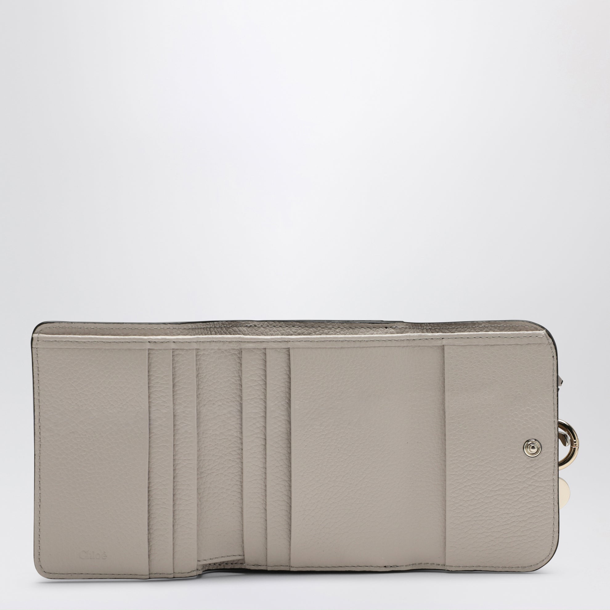 Alphabet small trifold wallet in light grey