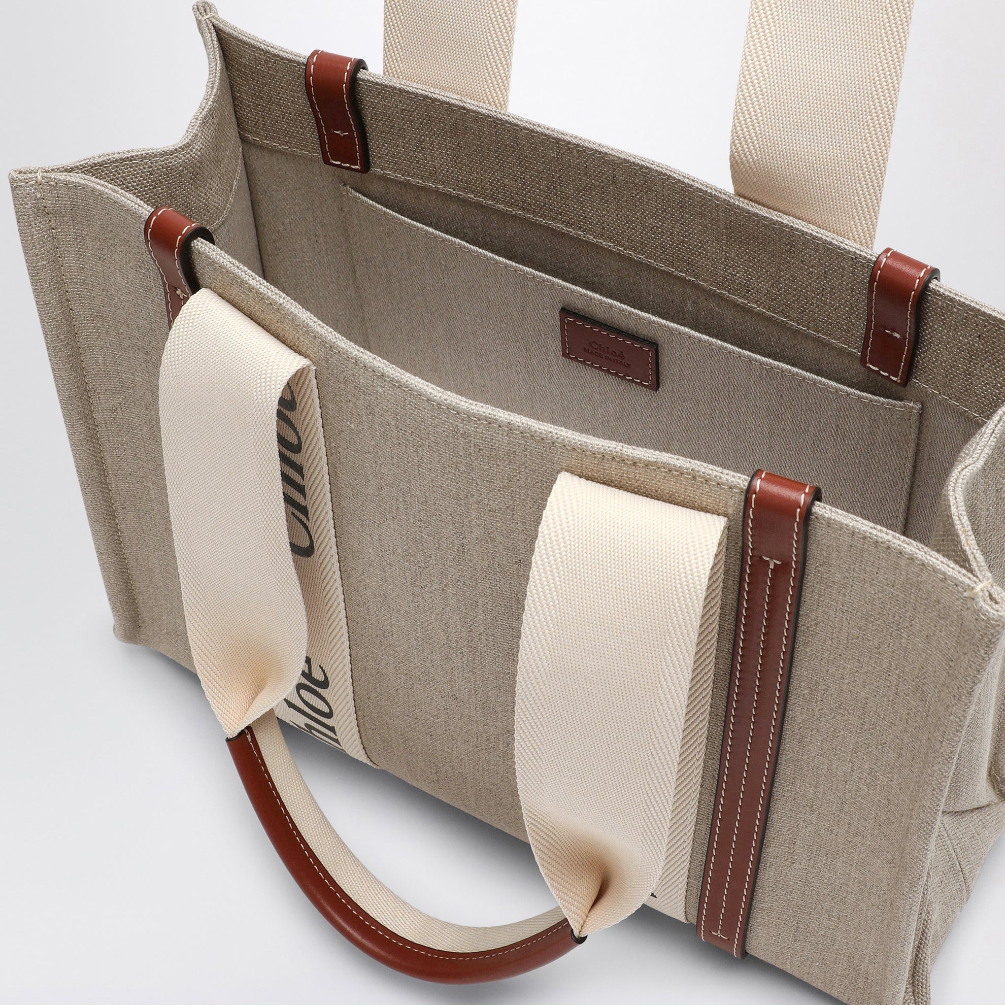 Sac moyen Woody en toile beige
