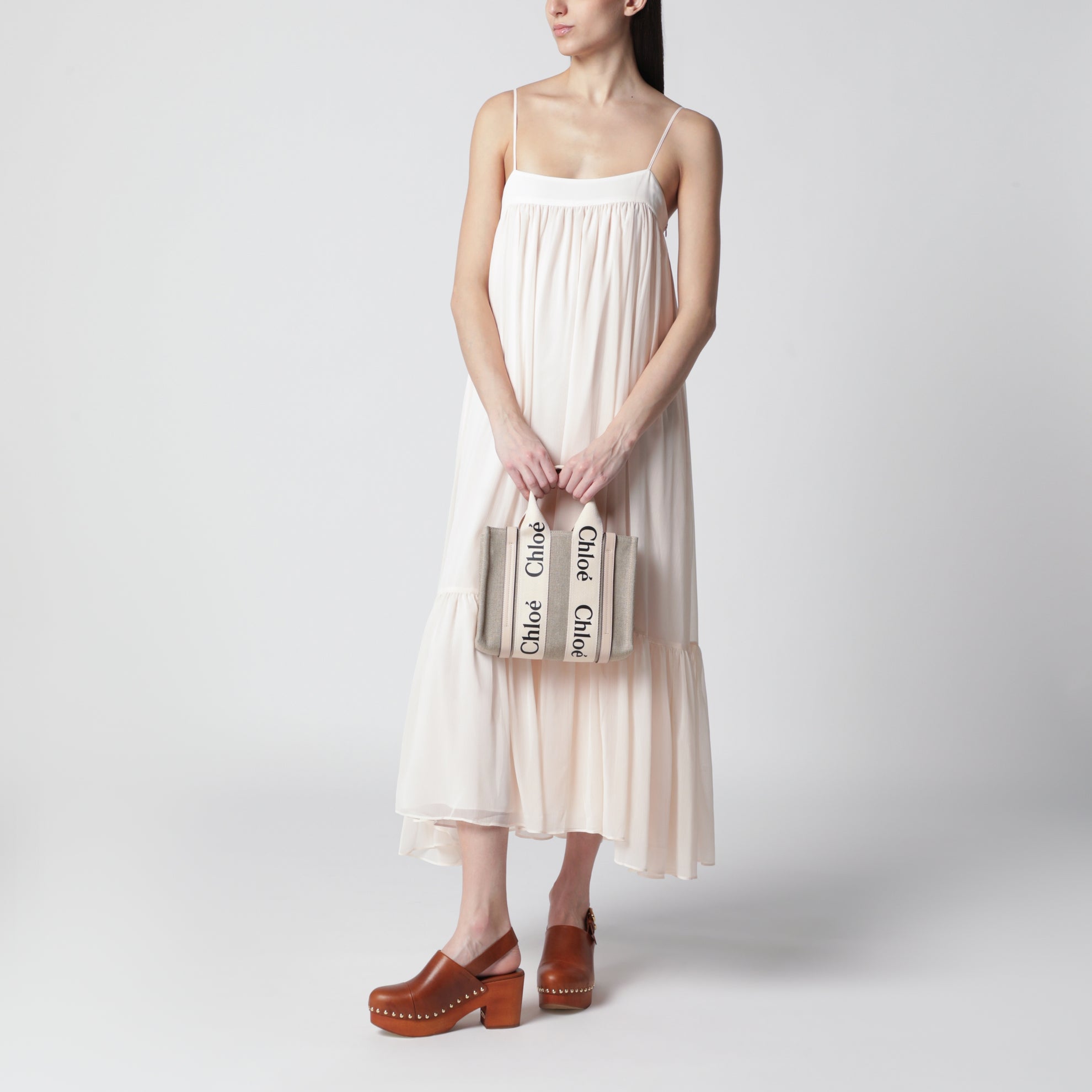 Woody little bag in beige canvas