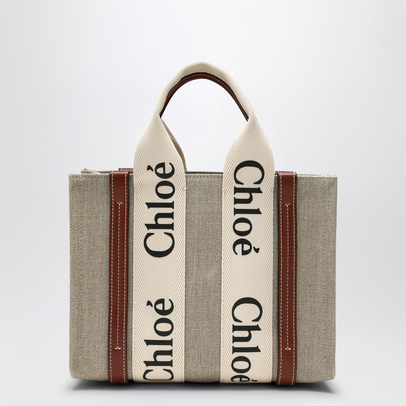 Woody little bag in beige canvas