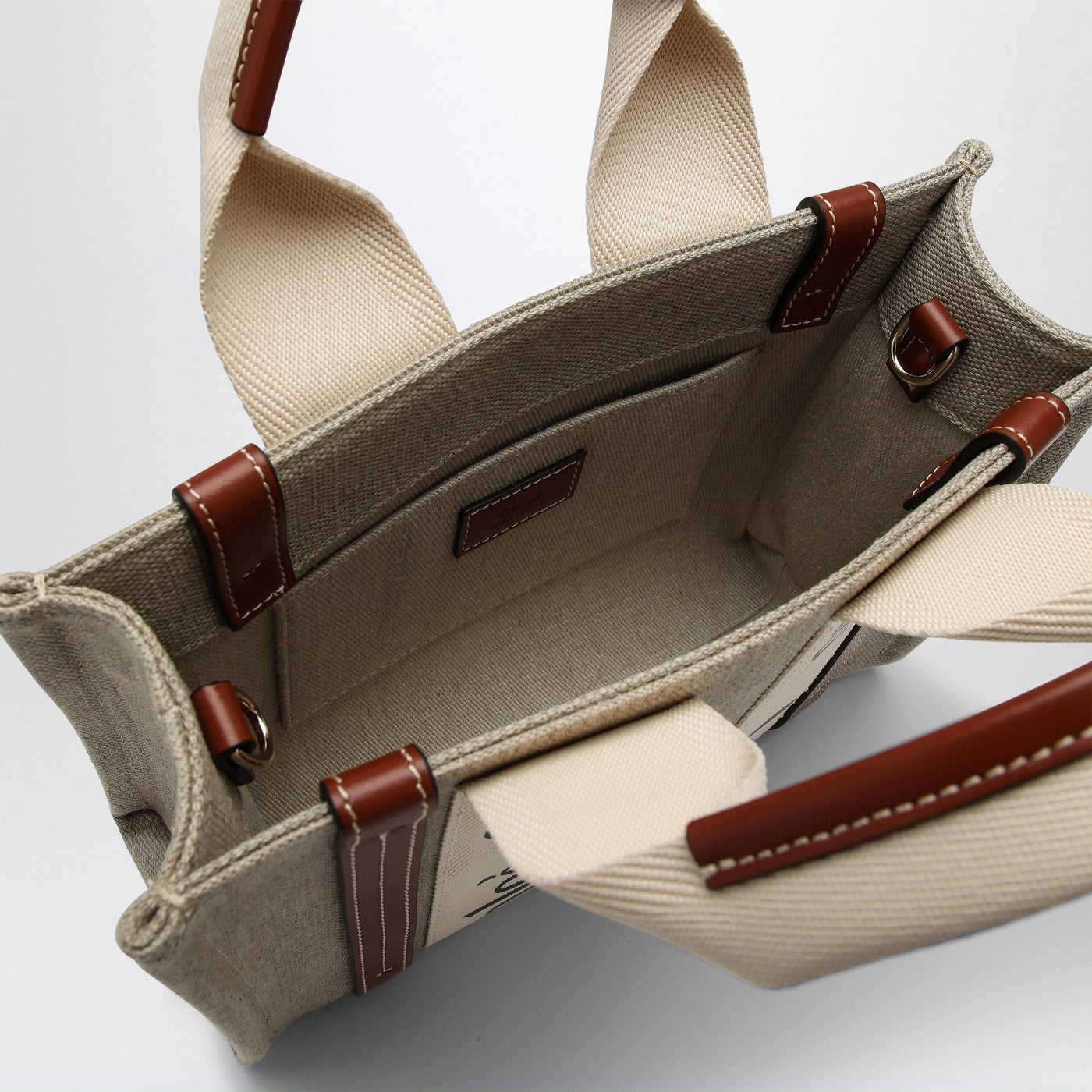 Woody little bag in beige canvas