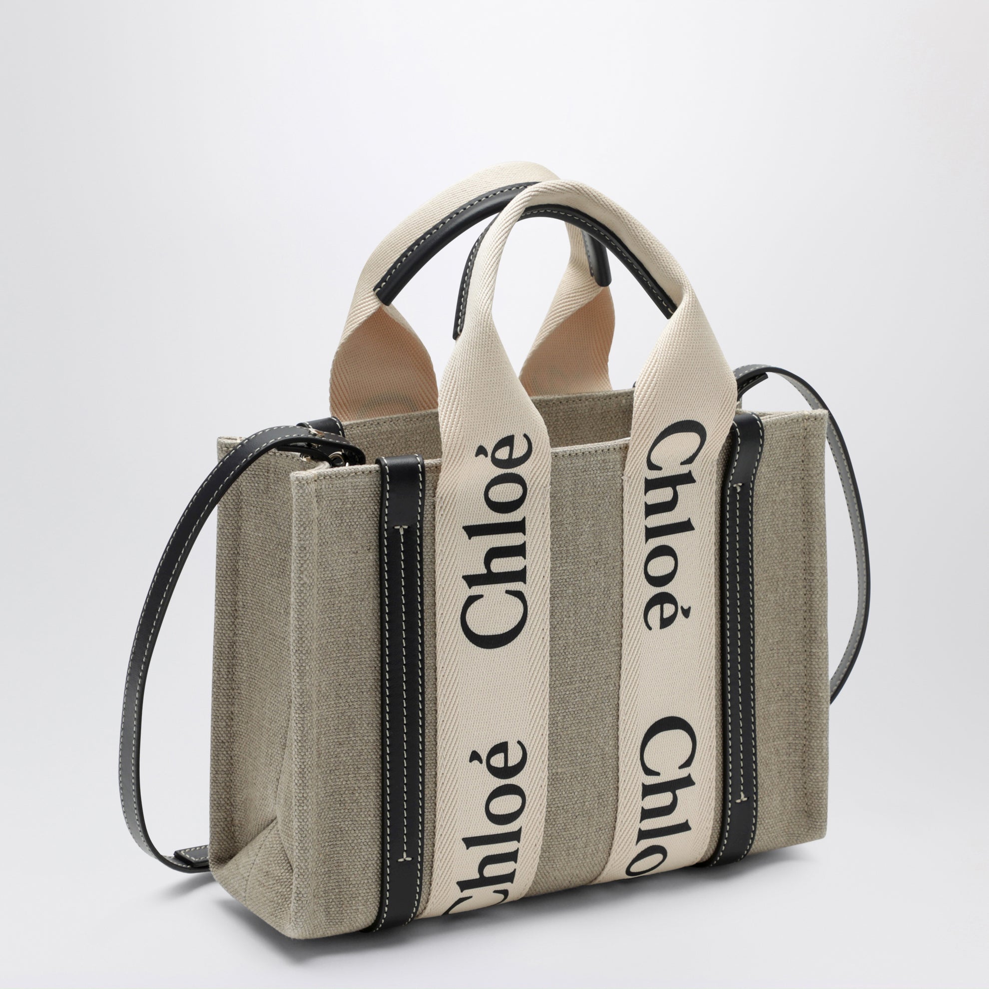 Sac petit Woody en toile beige