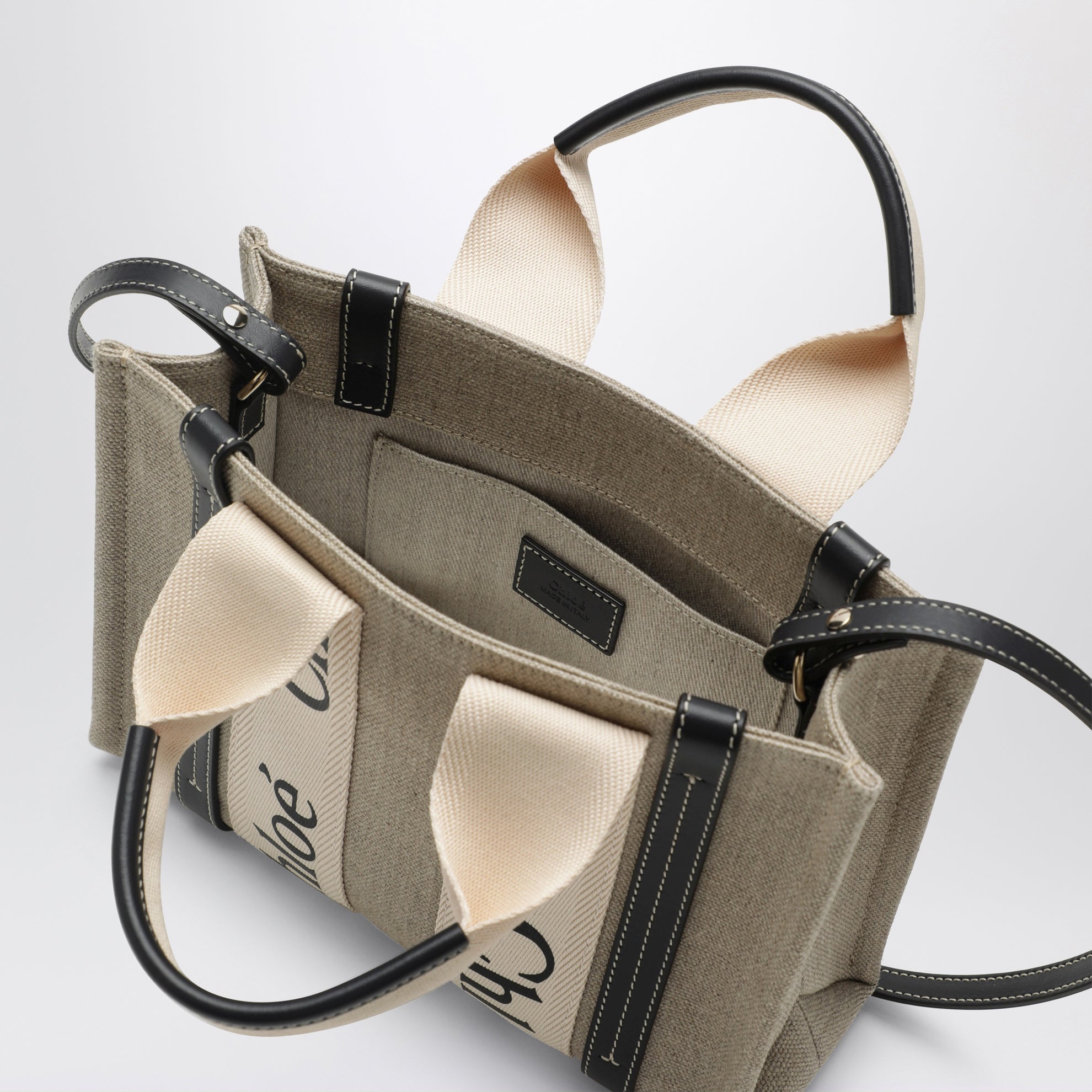 Sac petit Woody en toile beige