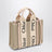 Borsa piccola Woody in tela beige