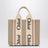 Borsa piccola Woody in tela beige