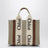 Borsa piccola Woody in tela beige