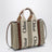 Borsa piccola Woody in tela beige