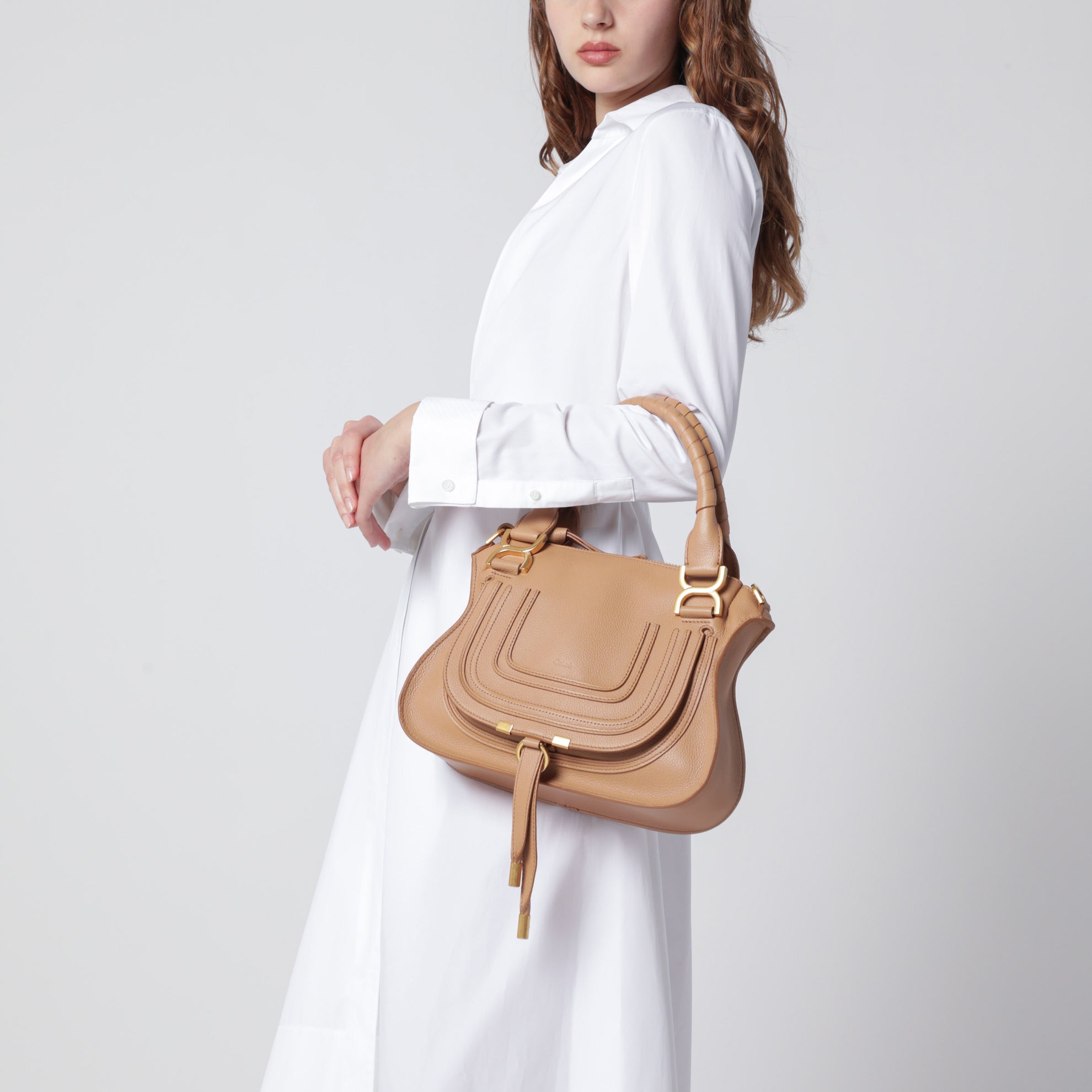 Small light brown Marcie bag