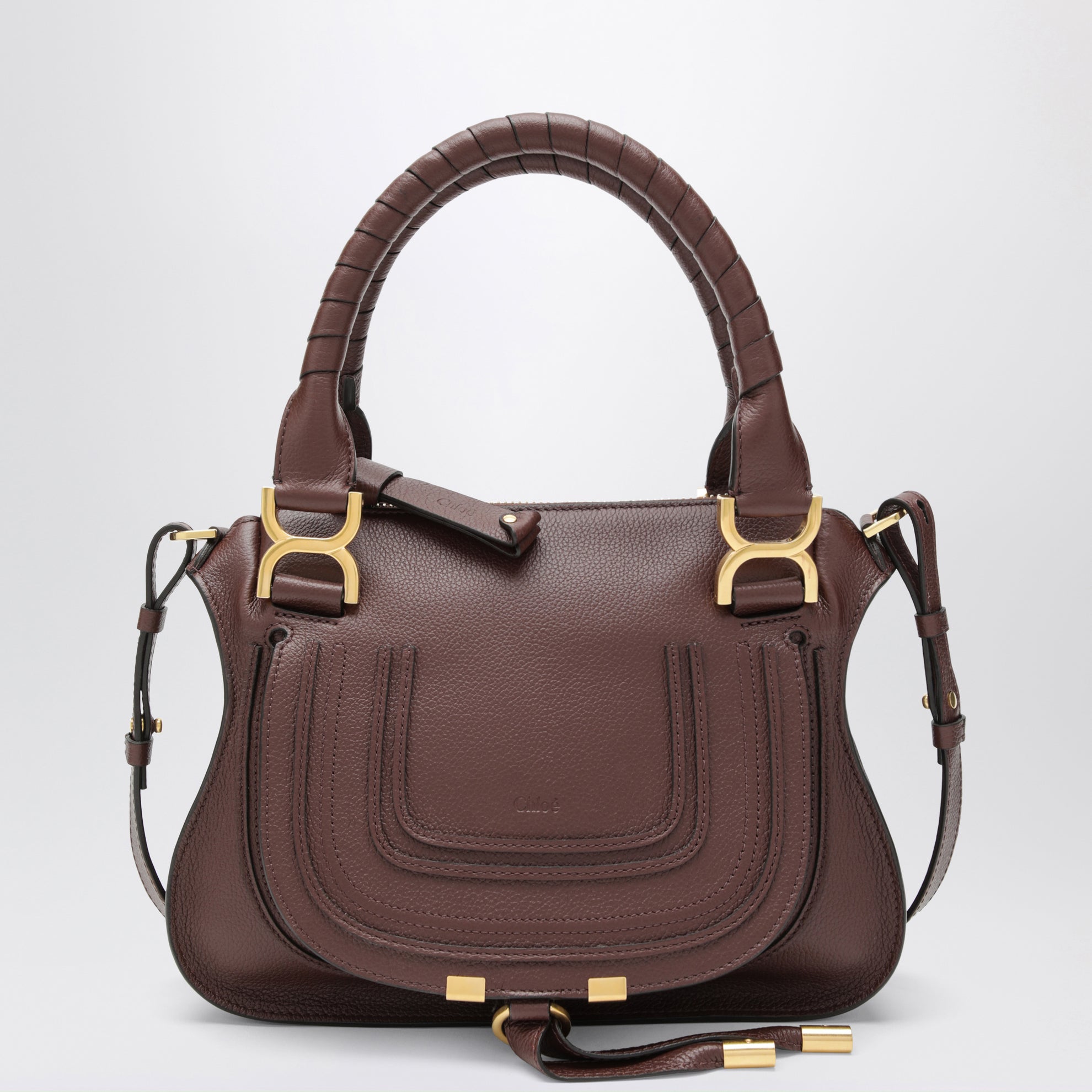 Petit sac à main Marcie marron en cuir