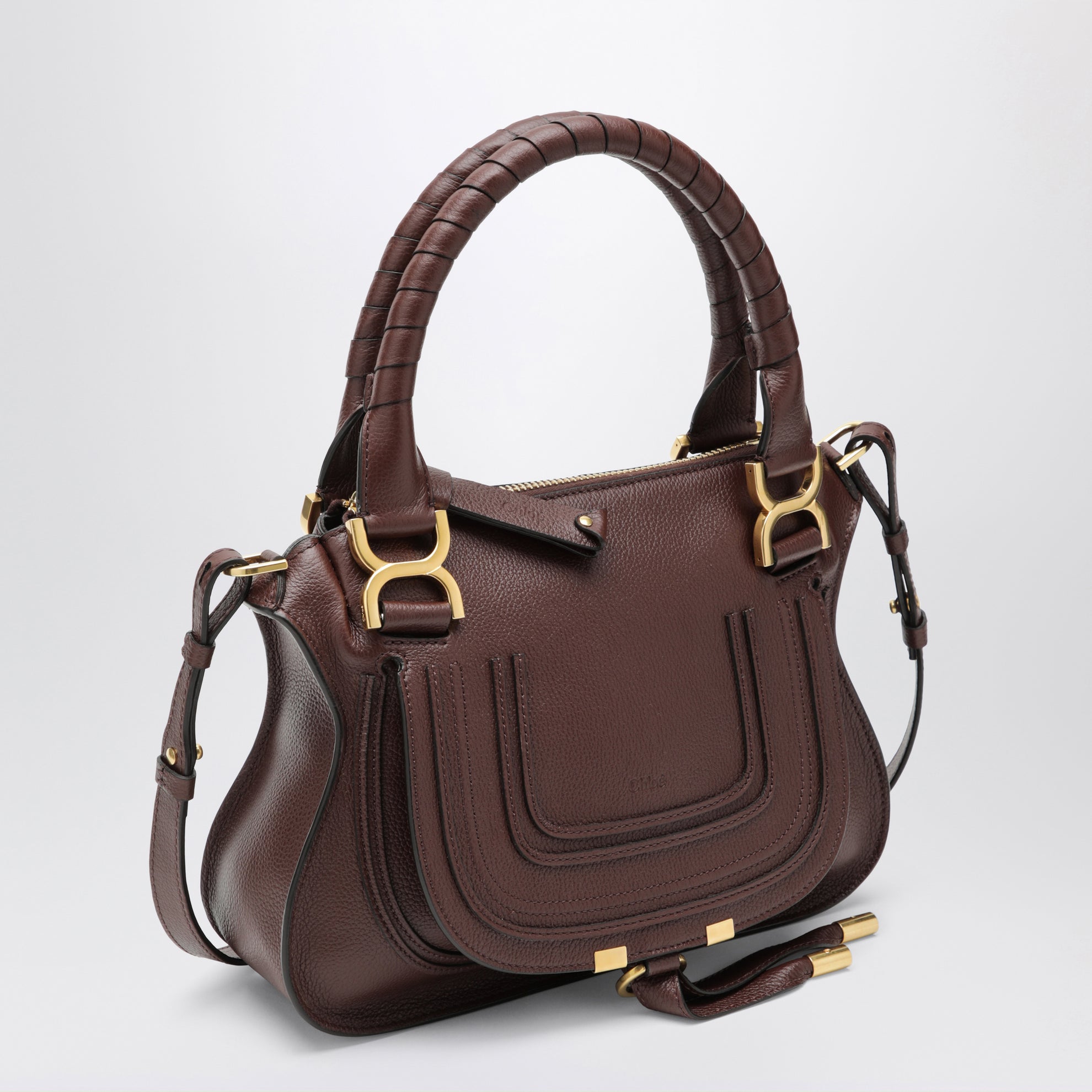 Petit sac à main Marcie marron en cuir