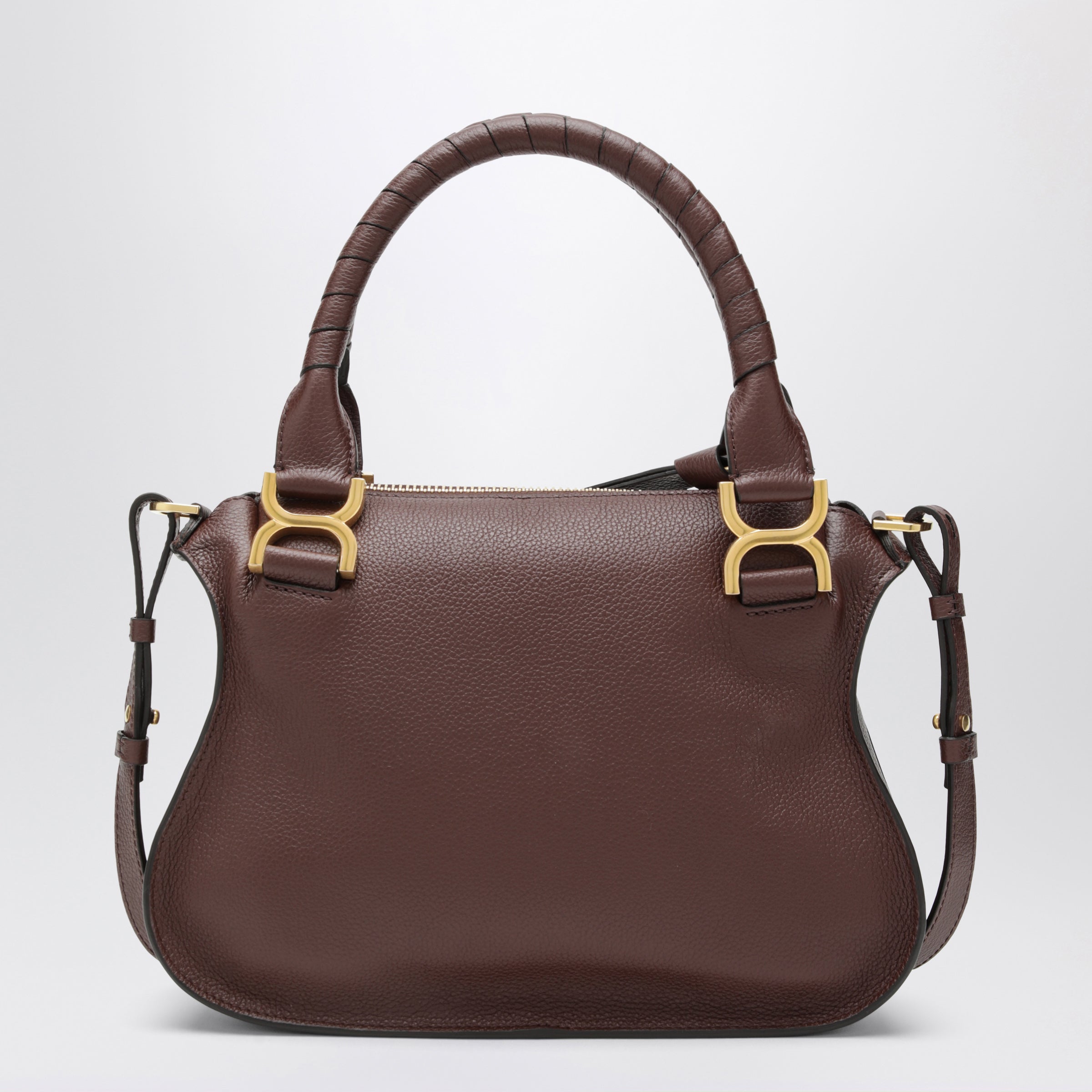 Chloé Small brown Marcie handbag in leather | TheDoubleF
