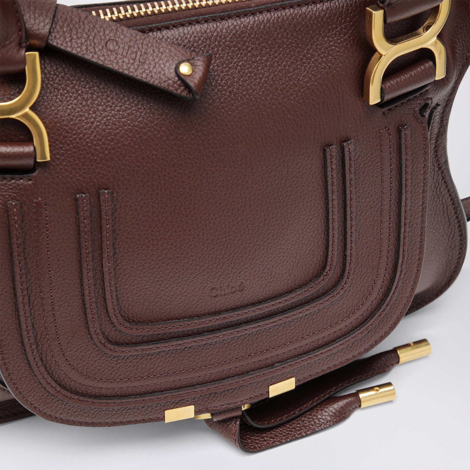 Petit sac à main Marcie marron en cuir