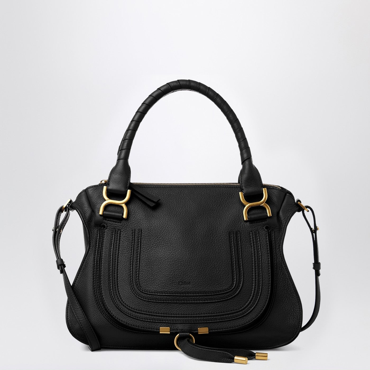 Borsa Marcie in pelle granata nera
