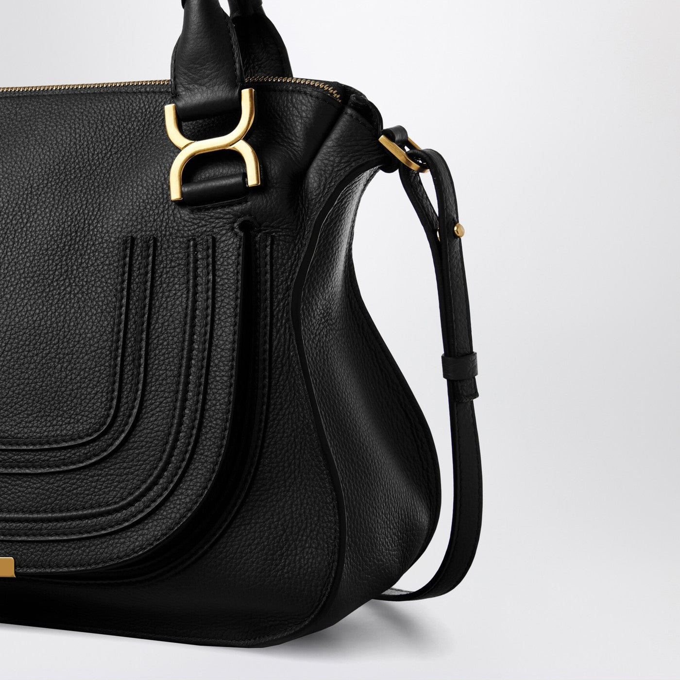 Borsa Marcie in pelle granata nera