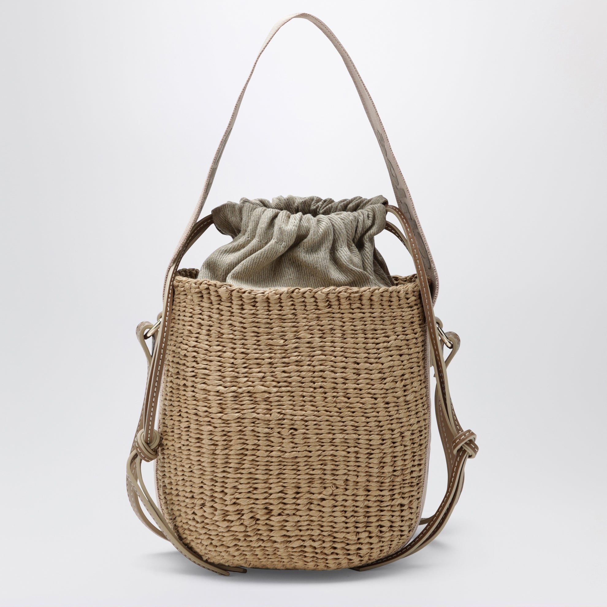 Petit sac seau Woody en raphia