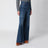 Jeans a zampa blu notte effetto slavato