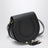 Borsa Saddle Marcie nera in pelle granata