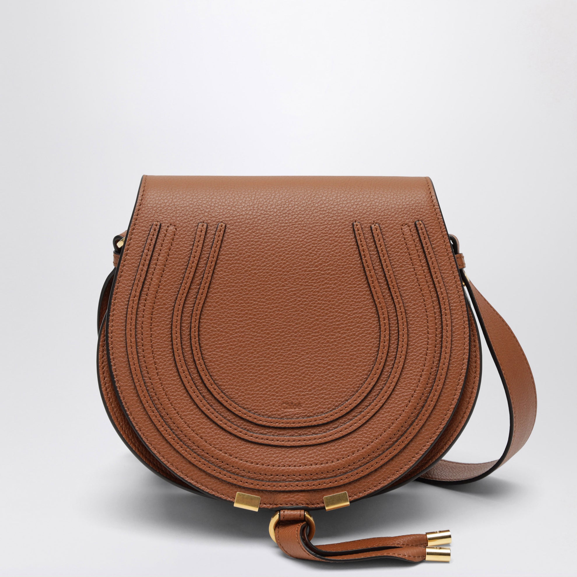 Saddle Marcie bag in light brown grained leather